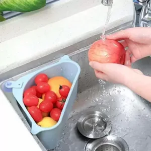 Triangular Multipurpose Plastic Sink Drainer & Organizer with Suction Cap – Food-Safe, Anti-Skid Kitchen Accessory